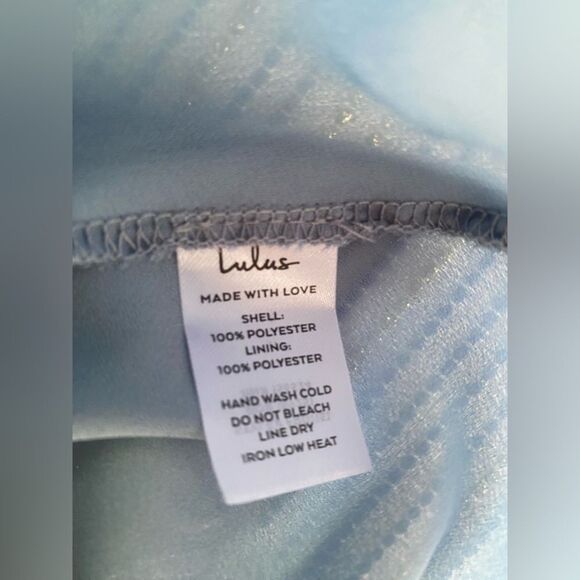 LULUS  EXCEEDINGLY ELEGANT BLUE FLORAL APPLIQUÉ BUSTIER MIDI DRESS SZ L NWT - Picture 11 of 17